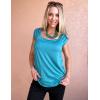 Zeagoo Women Summer Tops Cute Square Neck Tank Tops Loose Dressy Casual Shirts Cap Sleeve Tunic Tops(Peacock Blue)