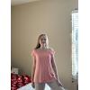 Zeagoo Women Summer Tops Cute Square Neck Tank Tops Loose Dressy Casual Shirts Cap Sleeve Tunic Tops(Pink)