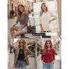 Zeagoo Women Tops 3 Pack 3/4 Sleeve Crewneck Cute Basics Tees Casual Fashion Spring Summer T Shirts Business Work Tee Top(Black-red-apricot)
