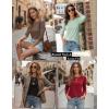 Zeagoo Women Tops 3 Pack 3/4 Sleeve Crewneck Cute Basics Tees Casual Fashion Spring Summer T Shirts Business Work Tee Top(Black-red-green)