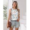 Zeagoo Women’s 3 Pack Tank Tops 2026 Loose Fit High Neck Summer Top Dressy Casual Sleeveless Shirts with Pocket(1-leaf White)