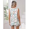 Zeagoo Women’s 3 Pack Tank Tops 2026 Loose Fit High Neck Summer Top Dressy Casual Sleeveless Shirts with Pocket(1-leaf White)