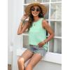Zeagoo Women’s 3 Pack Tank Tops 2026 Loose Fit High Neck Summer Top Dressy Casual Sleeveless Shirts with Pocket(3-black green pink)