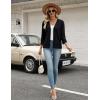 Zeagoo Women’s 3/4 Sleeve Open Front Cropped Knit Cardigan Sweater Casual Bolero Shrugs for Dresses Summer Outfits(Black)