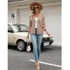 Zeagoo Women’s 3/4 Sleeve Open Front Cropped Knit Cardigan Sweater Casual Bolero Shrugs for Dresses Summer Outfits(Brown)