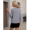 Zeagoo Women’s 3/4 Sleeve Open Front Cropped Knit Cardigan Sweater Casual Bolero Shrugs for Dresses Summer Outfits(Grey)
