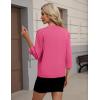 Zeagoo Women’s 3/4 Sleeve Open Front Cropped Knit Cardigan Sweater Casual Bolero Shrugs for Dresses Summer Outfits(Pink)