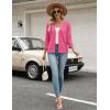 Zeagoo Women’s 3/4 Sleeve Open Front Cropped Knit Cardigan Sweater Casual Bolero Shrugs for Dresses Summer Outfits(Pink)