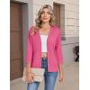 Zeagoo Women’s 3/4 Sleeve Open Front Cropped Knit Cardigan Sweater Casual Bolero Shrugs for Dresses Summer Outfits(Pink)