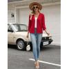 Zeagoo Women’s 3/4 Sleeve Open Front Cropped Knit Cardigan Sweater Casual Bolero Shrugs for Dresses Summer Outfits(Red)