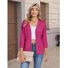 Zeagoo Women’s 3/4 Sleeve Open Front Cropped Knit Cardigan Sweater Casual Bolero Shrugs for Dresses Summer Outfits(Rose Red)