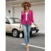 Zeagoo Women’s 3/4 Sleeve Open Front Cropped Knit Cardigan Sweater Casual Bolero Shrugs for Dresses Summer Outfits(Rose Red)
