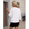 Zeagoo Women’s 3/4 Sleeve Open Front Cropped Knit Cardigan Sweater Casual Bolero Shrugs for Dresses Summer Outfits(White)