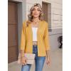 Zeagoo Women’s 3/4 Sleeve Open Front Cropped Knit Cardigan Sweater Casual Bolero Shrugs for Dresses Summer Outfits(Yellow)