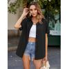 Zeagoo Womens Hawaiian Button Down Shirts Short Sleeve Casual Floral Tropical Shirt Summer Beach Shirt Cool Button Up Tops(Black)