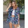 Zeagoo Womens Hawaiian Button Down Shirts Short Sleeve Casual Floral Tropical Shirt Summer Beach Shirt Cool Button Up Tops(Blue Skull)