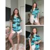 Zeagoo Womens Hawaiian Button Down Shirts Short Sleeve Casual Floral Tropical Shirt Summer Beach Shirt Cool Button Up Tops(Green Hawaiian)
