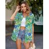Zeagoo Womens Hawaiian Button Down Shirts Short Sleeve Casual Floral Tropical Shirt Summer Beach Shirt Cool Button Up Tops(Paisley Cashew Green)