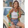 Zeagoo Womens Hawaiian Button Down Shirts Short Sleeve Casual Floral Tropical Shirt Summer Beach Shirt Cool Button Up Tops(Tropical Plants)
