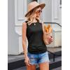 Zeagoo Womens Ruched Tank Tops Summer Dressy Casual Crewneck Sleeveless Shirts S-XXL(2 Pack-black)