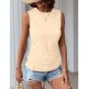 Zeagoo Womens Ruched Tank Tops Summer Dressy Casual Crewneck Sleeveless Shirts S-XXL(2 Pack-tea Leaf and Beige)