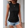 Zeagoo Womens Ruched Tank Tops Summer Dressy Casual Crewneck Sleeveless Shirts S-XXL(2 Pack-white and Black)