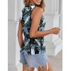 Zeagoo Womens Ruched Tank Tops Summer Dressy Casual Crewneck Sleeveless Shirts S-XXL(Black Blue Yellow)