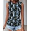 Zeagoo Womens Ruched Tank Tops Summer Dressy Casual Crewneck Sleeveless Shirts S-XXL(Black Blue Yellow)