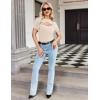 Zeagoo Womens Short Sleeve T Shirts 2026 Summer Casual Knit Slim Fit Trendy Basic Cute Sweater Tops(Coffee)