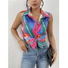 Zeagoo Women’s Sleeveless Button Down Shirts Blouses Casual Loose V Neck Tank Tops for Work S-XXL(A Multicolor)