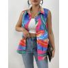 Zeagoo Women’s Sleeveless Button Down Shirts Blouses Casual Loose V Neck Tank Tops for Work S-XXL(A Multicolor)
