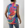 Zeagoo Women’s Sleeveless Button Down Shirts Blouses Casual Loose V Neck Tank Tops for Work S-XXL(A Multicolor)