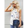 Zeagoo Women’s Sleeveless Button Down Shirts Blouses Casual Loose V Neck Tank Tops for Work S-XXL(Bf290)