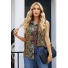 Zeagoo Women’s Sleeveless Button Down Shirts Blouses Casual Loose V Neck Tank Tops for Work S-XXL(Mz721)