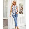 Zeagoo Women’s Sleeveless Button Down Shirts Blouses Casual Loose V Neck Tank Tops for Work S-XXL(Painting03)