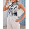 Zeagoo Women’s Sleeveless Button Down Shirts Blouses Casual Loose V Neck Tank Tops for Work S-XXL(Sf198)