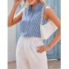 Zeagoo Women’s Sleeveless Button Down Shirts Blouses Casual Loose V Neck Tank Tops for Work S-XXL(Tz273)