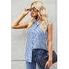 Zeagoo Women’s Sleeveless Button Down Shirts Blouses Casual Loose V Neck Tank Tops for Work S-XXL(Tz273)