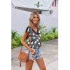 Zeagoo Women’s Summer Casual V Neck Cap Sleeve Tank Tops Guipure Lace Shirt Blouse(Pat2)