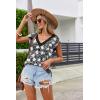 Zeagoo Women’s Summer Casual V Neck Cap Sleeve Tank Tops Guipure Lace Shirt Blouse(Pat2)