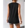 Zeagoo Womens Summer Tank Tops Sleeveless Loose Fit Tunic Blouses Dressy Casual Pleated Front Scoop Neck Boho Shirts(Black)