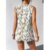Zeagoo Womens Summer Tank Tops Sleeveless Loose Fit Tunic Blouses Dressy Casual Pleated Front Scoop Neck Boho Shirts(Color Leaf)