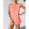 Zeagoo Womens Summer Tank Tops Sleeveless Loose Fit Tunic Blouses Dressy Casual Pleated Front Scoop Neck Boho Shirts(Coral Pink)