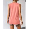Zeagoo Womens Summer Tank Tops Sleeveless Loose Fit Tunic Blouses Dressy Casual Pleated Front Scoop Neck Boho Shirts(Coral Pink)