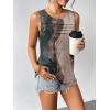 Zeagoo Womens Summer Tank Tops Sleeveless Loose Fit Tunic Blouses Dressy Casual Pleated Front Scoop Neck Boho Shirts(Cx278)