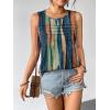 Zeagoo Womens Summer Tank Tops Sleeveless Loose Fit Tunic Blouses Dressy Casual Pleated Front Scoop Neck Boho Shirts(Cx289)