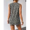 Zeagoo Womens Summer Tank Tops Sleeveless Loose Fit Tunic Blouses Dressy Casual Pleated Front Scoop Neck Boho Shirts(Floral Black)
