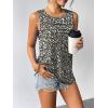 Zeagoo Womens Summer Tank Tops Sleeveless Loose Fit Tunic Blouses Dressy Casual Pleated Front Scoop Neck Boho Shirts(Floral Black)
