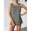 Zeagoo Womens Summer Tank Tops Sleeveless Loose Fit Tunic Blouses Dressy Casual Pleated Front Scoop Neck Boho Shirts(Floral Black)