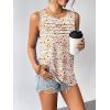 Zeagoo Womens Summer Tank Tops Sleeveless Loose Fit Tunic Blouses Dressy Casual Pleated Front Scoop Neck Boho Shirts(Floral Red)